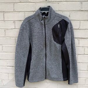 EUC Spyder Size M Gray and Black Zip-Up Fleece Lined Jacket